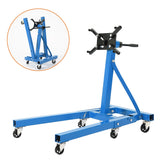 Garvee Engine Stand 2000 LBS Rotating Motor Stand with 360° Rotating Head, Adjustable Arms, Casters for Vehicle Maintenance, Durable Steel, Black - Blue