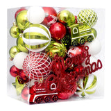 Garvee 64ct Christmas Tree Balls Ornaments, Shatterproof Xmas Tree Hanging Balls Decorations Perfect for Holiday Wedding Christmas Decor - Red Gold