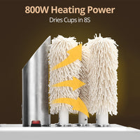 Garvee Commercial Glass Polisher, Electric Wine Glass Washer, 5 Polishing Cloths, Stainless Steel, for Bars, Restaurants, Hotels, Kitchens, Wineries Kitchen,Winery