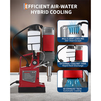 Garvee Magnetic Drill Press - 1.57" Boring Diameter, 820 RPM, 2922 lbf/13000N, 1450W Portable Magnetic Drill Kit with Adapter, Double Dovetail, Electric Drilling Machine for Home and Industry