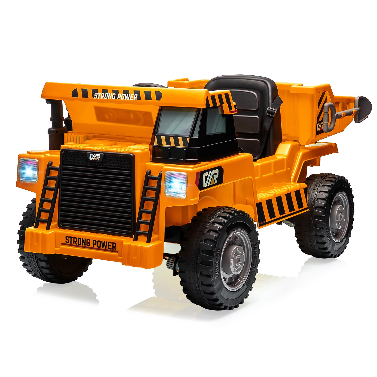 Ride P Series 12V Ride on Dump Truck + Remote Control + Electric Dump Bed + USB MP3 Player + Safety Features + All Terrain Tires + Indoor & Outdoor Fun