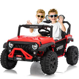 Garvee Ride P Series 24V Kids Toddler Ride On Truck 4WD 3 Speeds Large 7AH Battery Bluetooth MP3 Parent Safety Brake Red Outdoor Play - Red - Red
