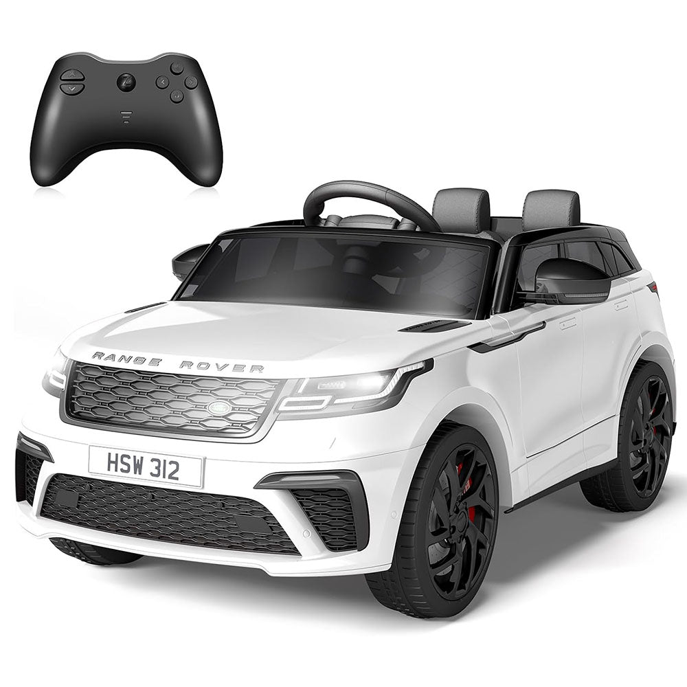 Garvee Ride - P Series: 3-8, 12V Licensed Land Rover Ride Electric Car for Kids with Parent Remote Control, MP3 Player, Rocking, Pull Rod - White