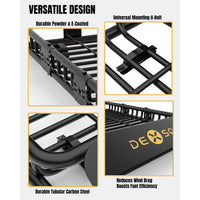 Garvee 51" x 36" x 5" Universal Roof Rack Carrier Basket, Heavy Duty Car Cargo Rack for SUVs and Trucks, Black, 200 Lbs Capacity