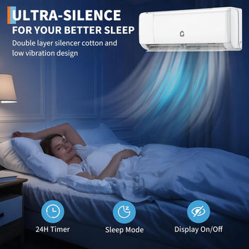 Garvee SEER 19 24000BTU 230V Mini Split Air Conditioner | Energy-Efficient Inverter AC System with WiFi, Remote Control & Easy Installation Kit for Rooms Up to 1500 Sq.Ft