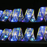 Garvee LED Christmas Ribbon Lights Double Layer String Lights Christmas Tree Decorations String Lights for Holiday Christmas Party Indoor Decorations Colorful Light 5m