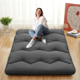 Garvee Japanese Futon Mattress, Full Size Foldable Japanese Style Floor Mattress Roll Up, Tatami Mat, Camping Mattress Pad, Dark Grey - Dark Grey