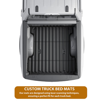 Garvee 6.75FT Truck Bed Mat - Compatible with 1999-2016 F250, F350, F450 Super Duty, All-Weather TPE Heavy-Duty Pickup Bed Tray Liner Cargo Mat