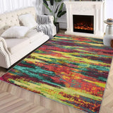 Garvee Area Rug 4x6 Non Shedding Living Room Rug Modern Abstract Area Rug Soft Fluffy Pile Throw Rug Machine Washable Indoor Rug Ultra-Thin Floor Cover for Living Room Nursery, Multicolor - Colorful