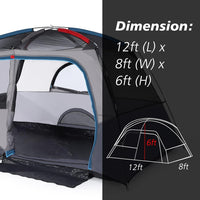 Camping Tent, Tent for Camping, Easy Set up Camping Tent 4 Person and 6 Person for Hiking Backpacking Traveling Outdoor (6 Person Instant), Light Blue
