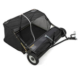 Garvee 42" Tow-Behind Lawn Sweeper - Heavy-Duty Leaf Collector with Adjustable Height, Dumping Rope, Metal Non-Woven Hopper & Large Capacity - Black