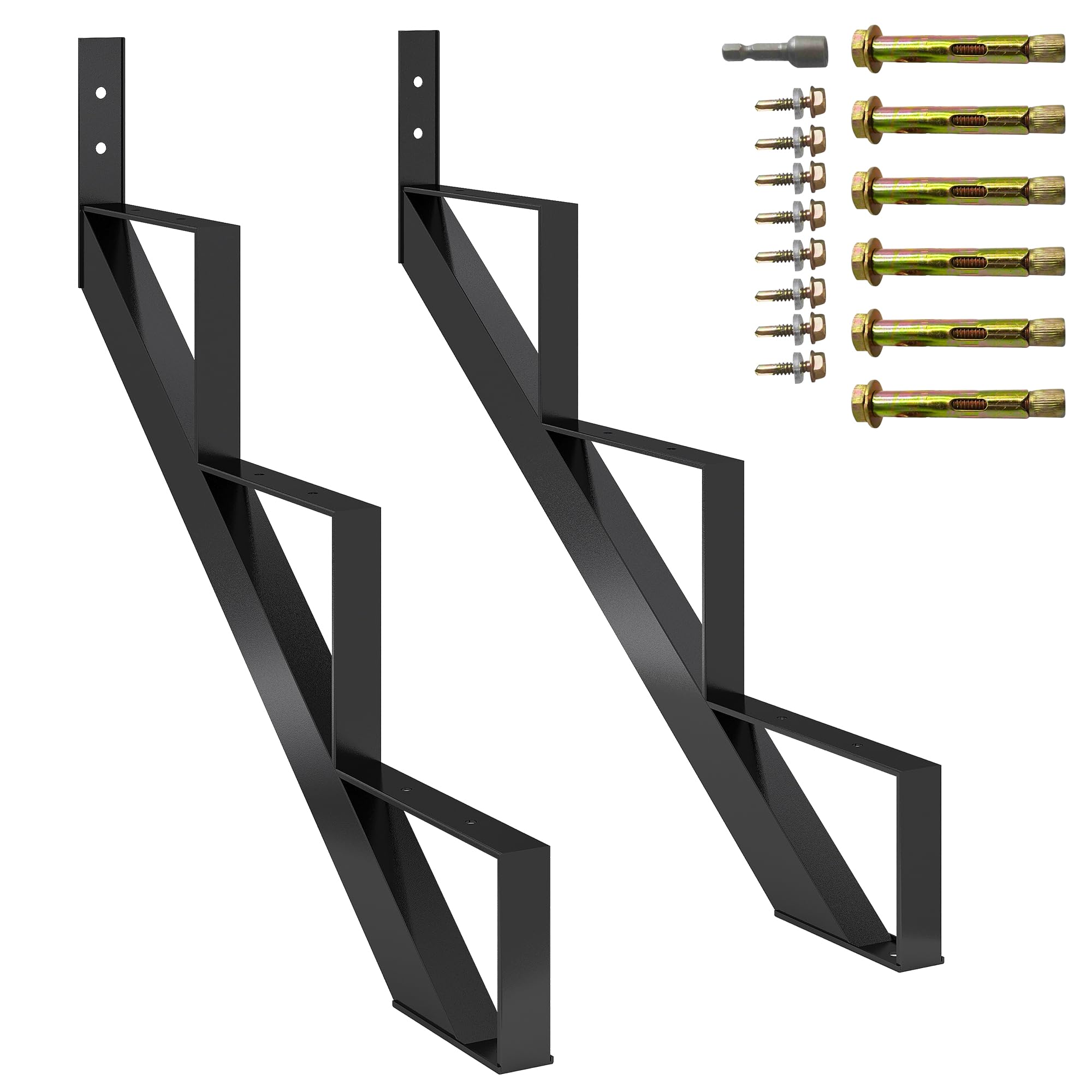 Garvee Steel Stair Step Riser Metal Stair Stringer with Reinforcing Su