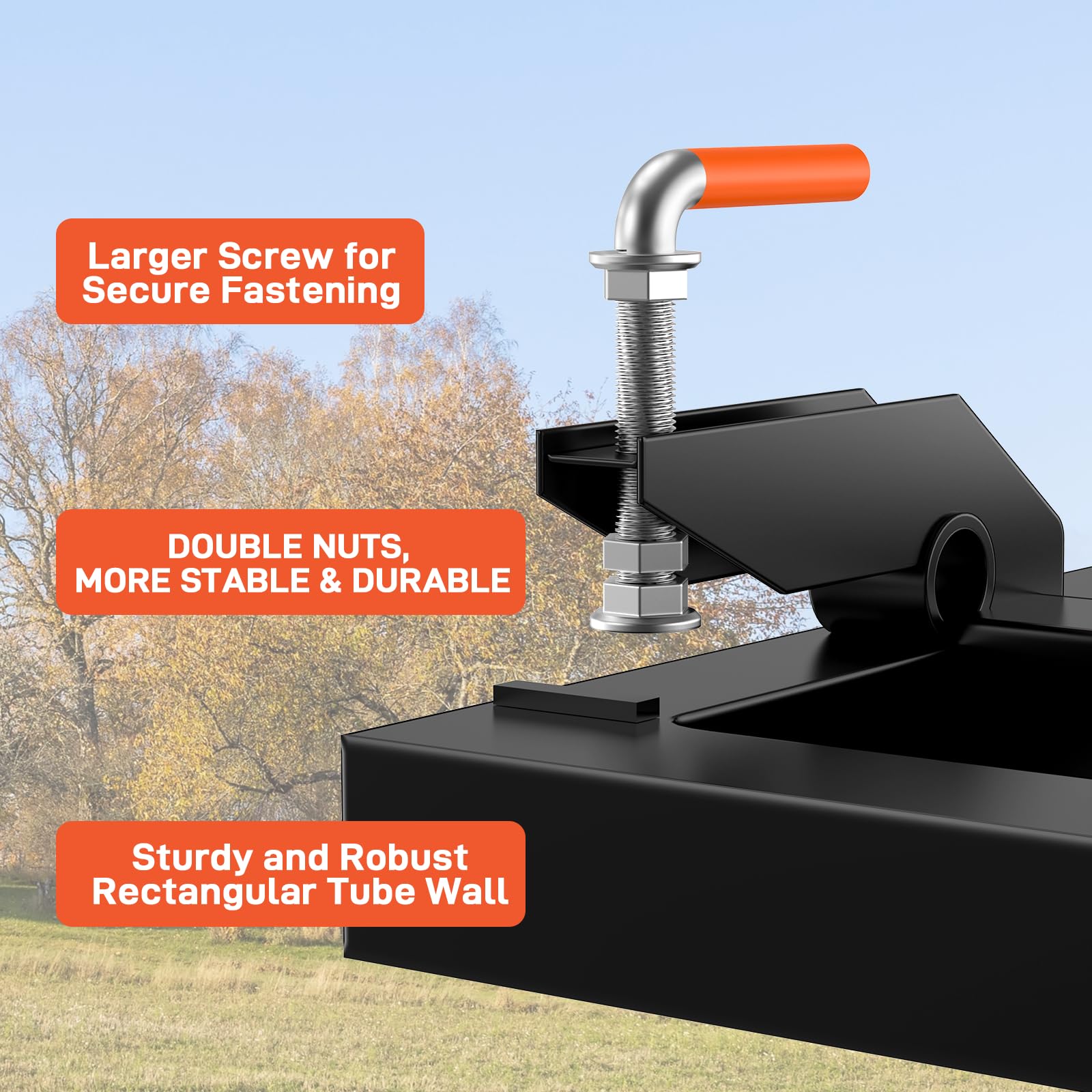 GARVEE 42" Clamp-On Debris Forks - 2500LB Capacity, 5-Tine Steel Design for Tractors & Skid Steers (Durable, Easy Install, Farm/Construction)
