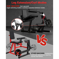 Garvee Leg Extension And Curl Machine 4 In-1 Leg Press For Home Gym Adjustable 700 LBS Capacity Black