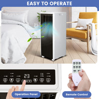 8,000 BTU Portable Air Conditioner with Dehumidifier & Fan Mode