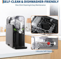 GARVEE 68oz Slushie Machine - All-in-One Slushy Maker for Home with LED Display, Auto-Clean, No Ice Needed, and 6 Preset Programs for Frozen Margaritas, Ice Cream, and Frappés (Gray)