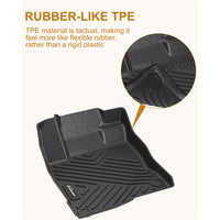 Garvee Floor Mats for Subaru Outback & Legacy 2010-2014, TPE All Weather Custom Fit Front & 2nd Row Floor Liners, Black