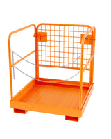 Garvee 36"x36" Forklift Safety Cage, Foldable Forklift Work Platform,Forklift Man Basket 1200lbs Capacity Forklift Man Basket with Chain and Safety Lock for 1-3 People (without wheel) - Without Wheel