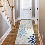 Garvee 2x6 Hallway Runner Rug Machine Washable Kitchen Runner Rug Indoor Vintage Rug Retro Distressed Carpet for Living Room Bedroom Laundry, Teal - Blue