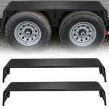 Garvee Trailer Fenders Detachable Heavy Duty Plate Steel Fenders for 13-15 Inch Wheels Tandem Axle Trailer 2Pcs Black