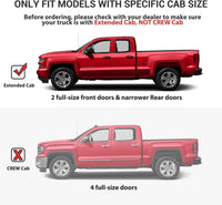 Garvee 6" Running Boards for 2007-2018 Silverado/Sierra 1500 Extended/Double Cab, 2007-2019 Silverado/Sierra 2500/3500 HD Extended/Double Cab | Black Aluminum Side Steps Nerf Bars