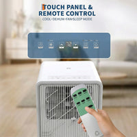 Garvee 8,000 BTU Drainage-free Portable Air Conditioner for Indoor Rooms, 3-In-1 AC Unit for Bedroom 150 Sq.Ft, Dehumidifier, Fan, Sleep Mode, 24 Timer, Remote Control, Window Kits Included
