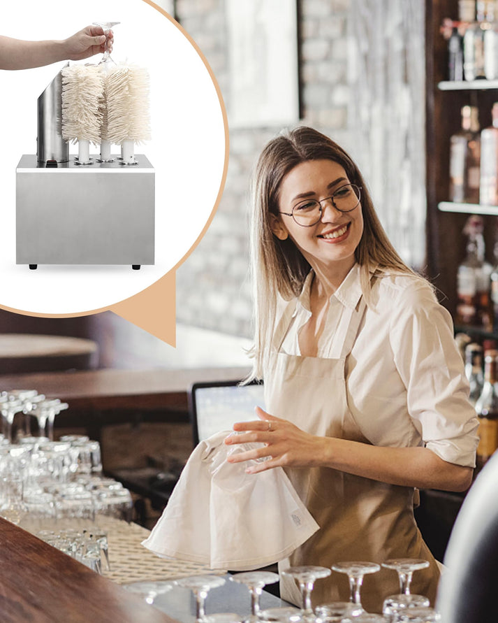 GARVEE Wine Glass Polisher in Operation