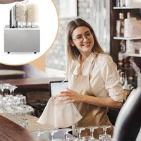 Garvee Commercial Glass Polisher, Electric Wine Glass Washer, 5 Polishing Cloths, Stainless Steel, for Bars, Restaurants, Hotels, Kitchens, Wineries Kitchen,Winery