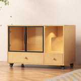 Garvee Cat Litter Box Enclosure, Cat Litter Box Furniture With Wheels and Drawers, Cat House for Indoor Cat