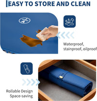 GARVEE 2-Zone Heating Food Mat - 24"X15" Warming Mat for Food Rollable Full-Surface Warmer with 6 Temp Settings & 3H Timer, Anti-Slip Heat-Insulated Pad for Meals (Blue)