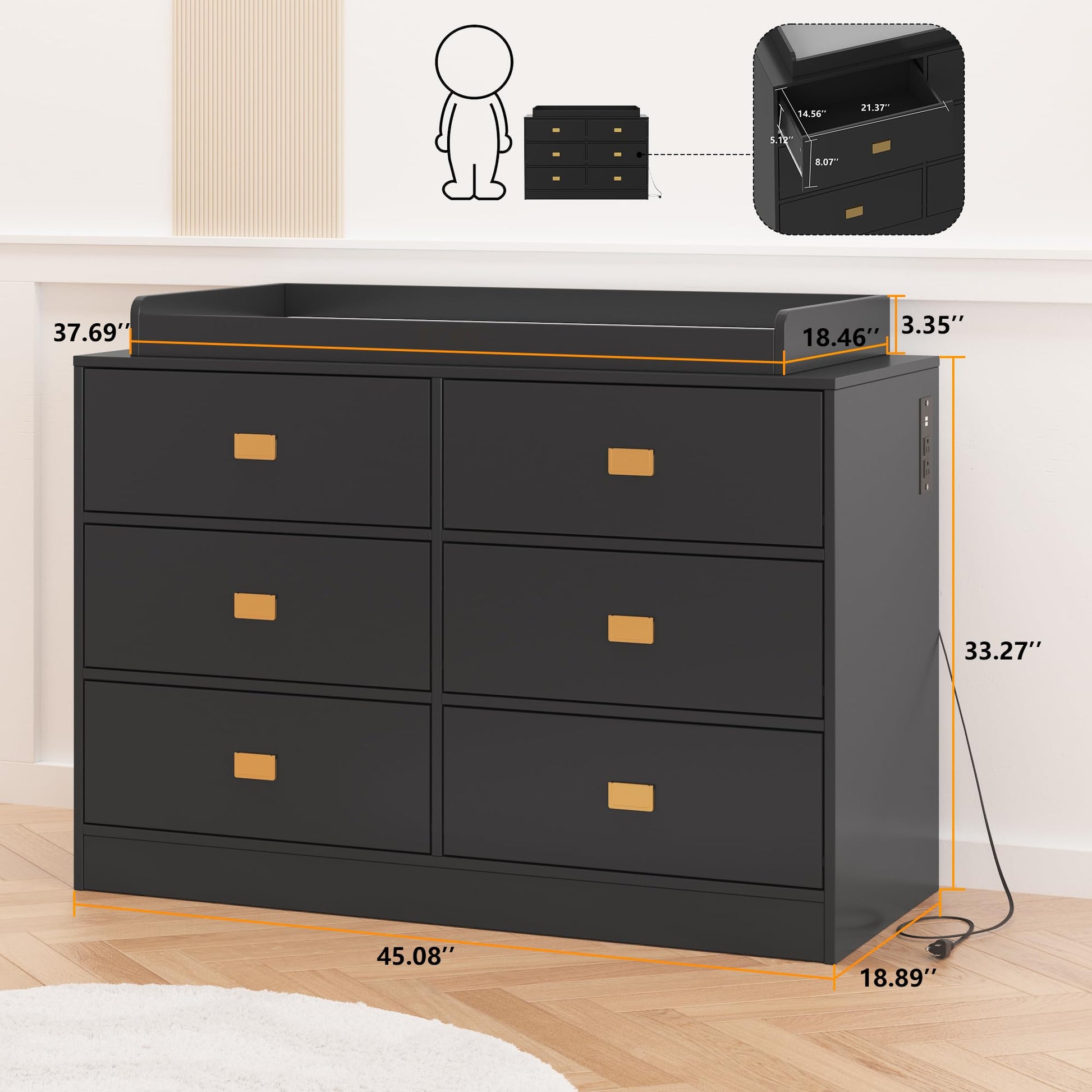 GARVEE Dresser with Changing Table for Modern Nurseries GARVEE Dresser with Changing Table for Modern Nurseries