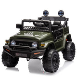 Garvee Ride - P Series: 12V Ride on Car for Kids, Licensed Toyota Ride on Truck, Battery Powered Electric Kids Car with Remote Control, Music, LED Lights, Suspension System, Double Doors, Safety Belt,Ride On Toy - Green - Green