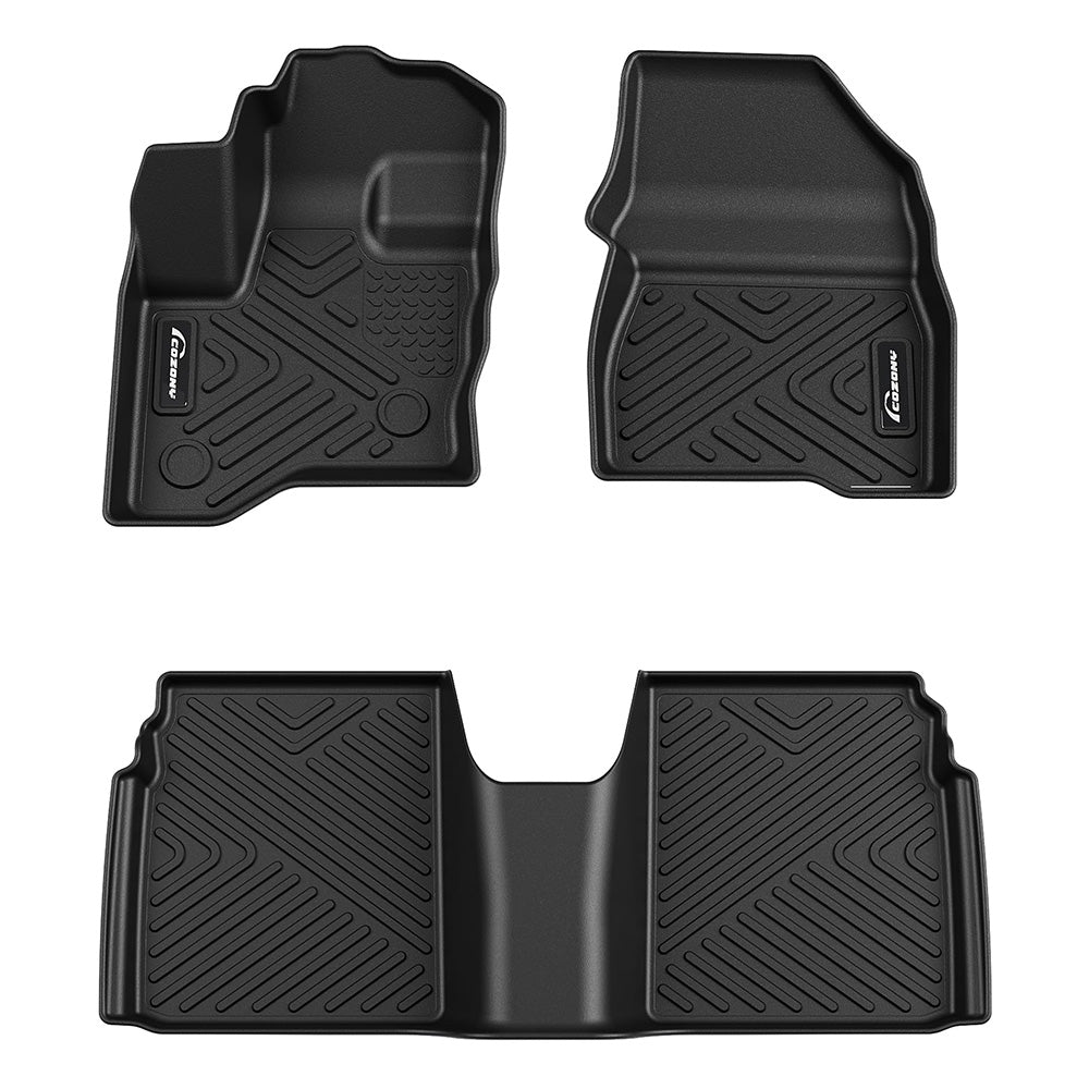 Garvee Floor Mats for 2013-2016 Ford Fusion & 2013-2016 Lincoln MKZ, TPE All Weather Fusion/MKZ Accessories Custom Fit Front 1st & 2nd Row Floor Liner, Black