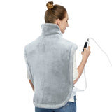 Garvee Large Heating Pad for Neck and Shoulders Back Pain Relief, Weighted Electric Heating Pads with Auto Shut Off, Full Body Back Heat Pad, Fast Heating and 4 Heat Settings (Grey, 33"x22") - Grey