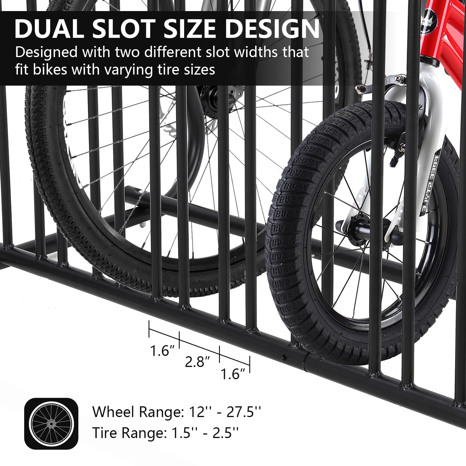 6 bike floor stand with helmet hangers Garvee Commercial Floor Bike Rack Stand, Grid Bike Rack Ground, 10-Bik