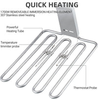 Garvee 23.2QT Deep fryer, Commercial Deep Fryer 22L Dual Tank Electric Deep Fryers with Basket Electric Countertop Fryer, for Extra Large Thick Frying Basket and Lid, 1700 W, 110V