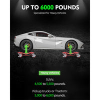 Garvee Wheel Cart, Heavy Duty Car Tire Car Moving Car with Skid Plate and 360 Degree Swivel Wheels,6000 lbs Car Moving Cart 4Pcs