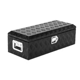 Garvee 30X13 Inch Truck Bed Tool Box, Heavy-Duty Aluminum Diamond Plate Storage Chest, Waterproof with Lock, for Trucks, Trailers, RVs, and Warehouses, Black - Black