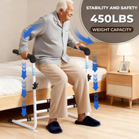 Garvee Stand-Up Assist Aid for Elderly, Support Up to 450Lbs, Adjustable Chair Couch Stand Assist for Home Hospital, Bed Toilet Chair Lift Assist for Seniors, Patients and Disabled, White