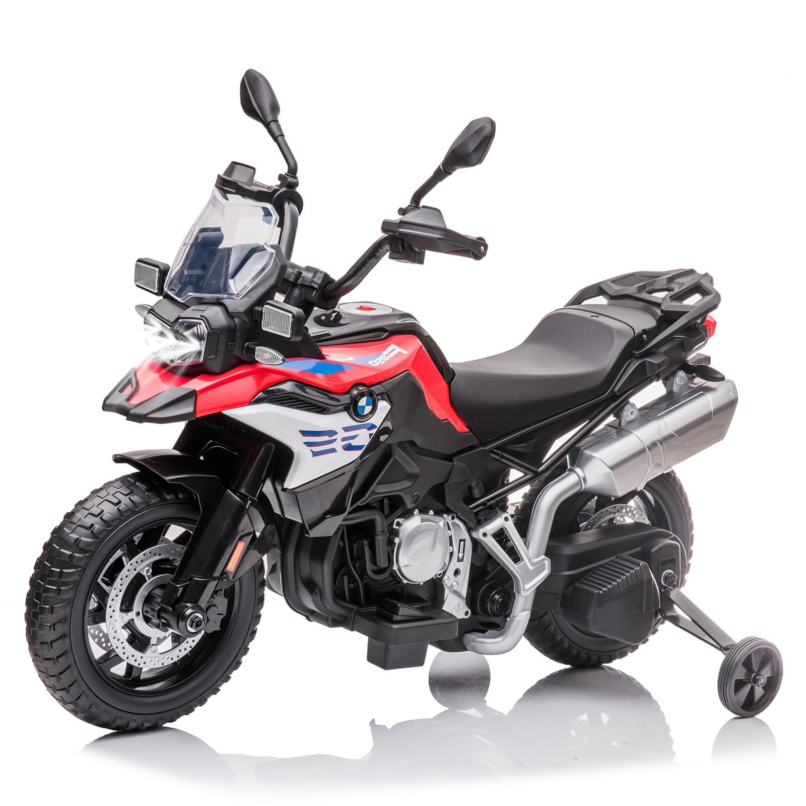 Ride P Series 12V 7AH Motorcycle + High Low Speed + EVA Tire + LED Headlights + Spring Suspension + Music + Training Wheels +