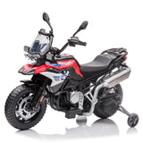 Garvee Ride - P Series: 12V 7AH Kids Motorcycle + High/Low Speed + EVA Tire + LED Headlights + Spring Suspension + Music + Training Wheels + Boys and Girls - Red