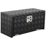 Garvee 30 Inch Heavy Duty Aluminum Tool Underbody Box Waterproof Truck Storage Organizer Chest for Pick Up Truck Bed RV Trailer Black - Black