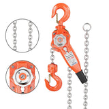 Garvee Manual Lever Chain Hoist 0.75 Ton With G80 Galvanized Steel Chain & Weston Double Pawl Brake, 10 FT, 360° Swivel Hook, Garage Factory Dock Lifting - 