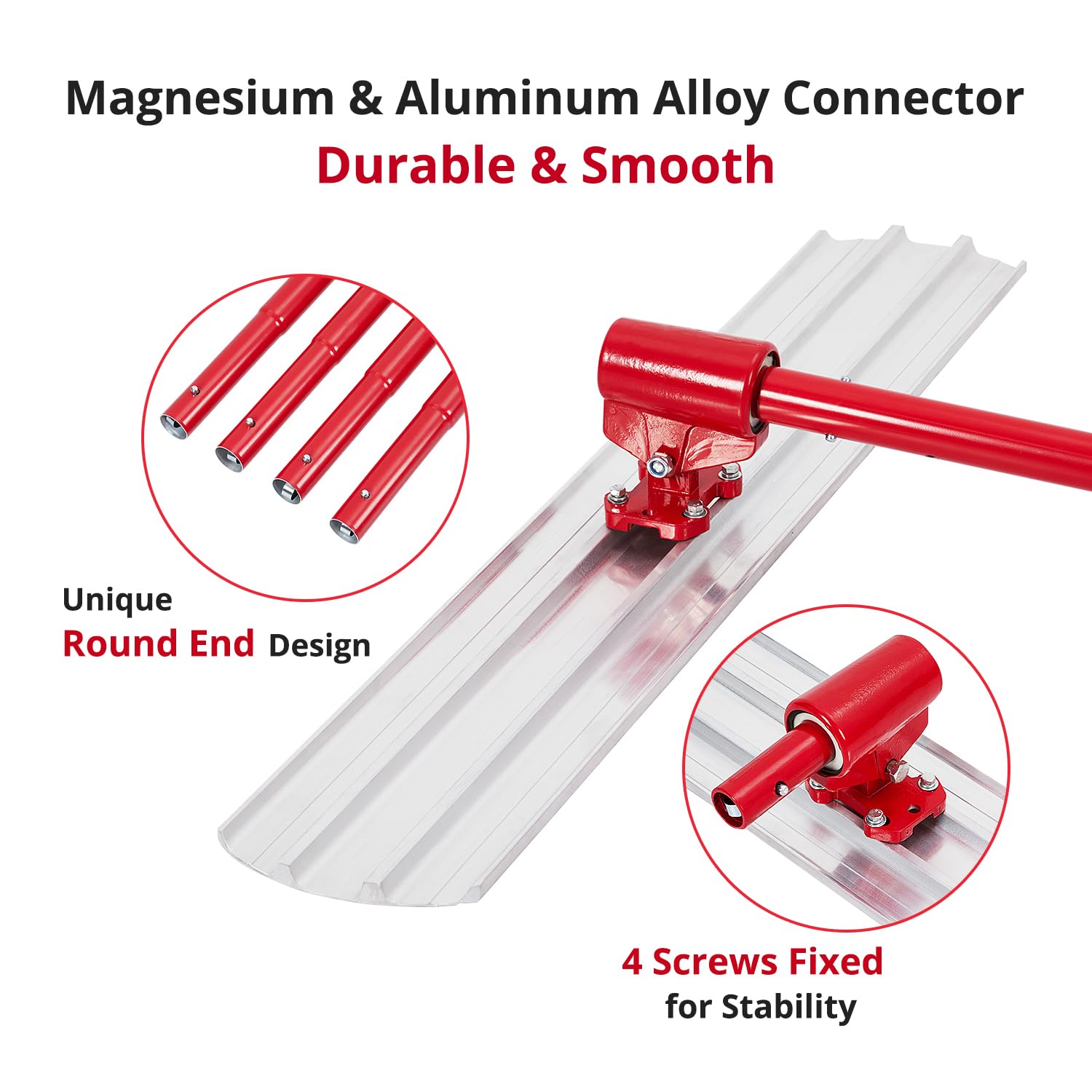 Concrete Bull Float Kit, Bull Float Magnesium Concrete Float, Aluminum Alloy Concrete Float Tool, With Adjtable Bull Float Bracket And 4 Float Handles Kit | SHEIN A