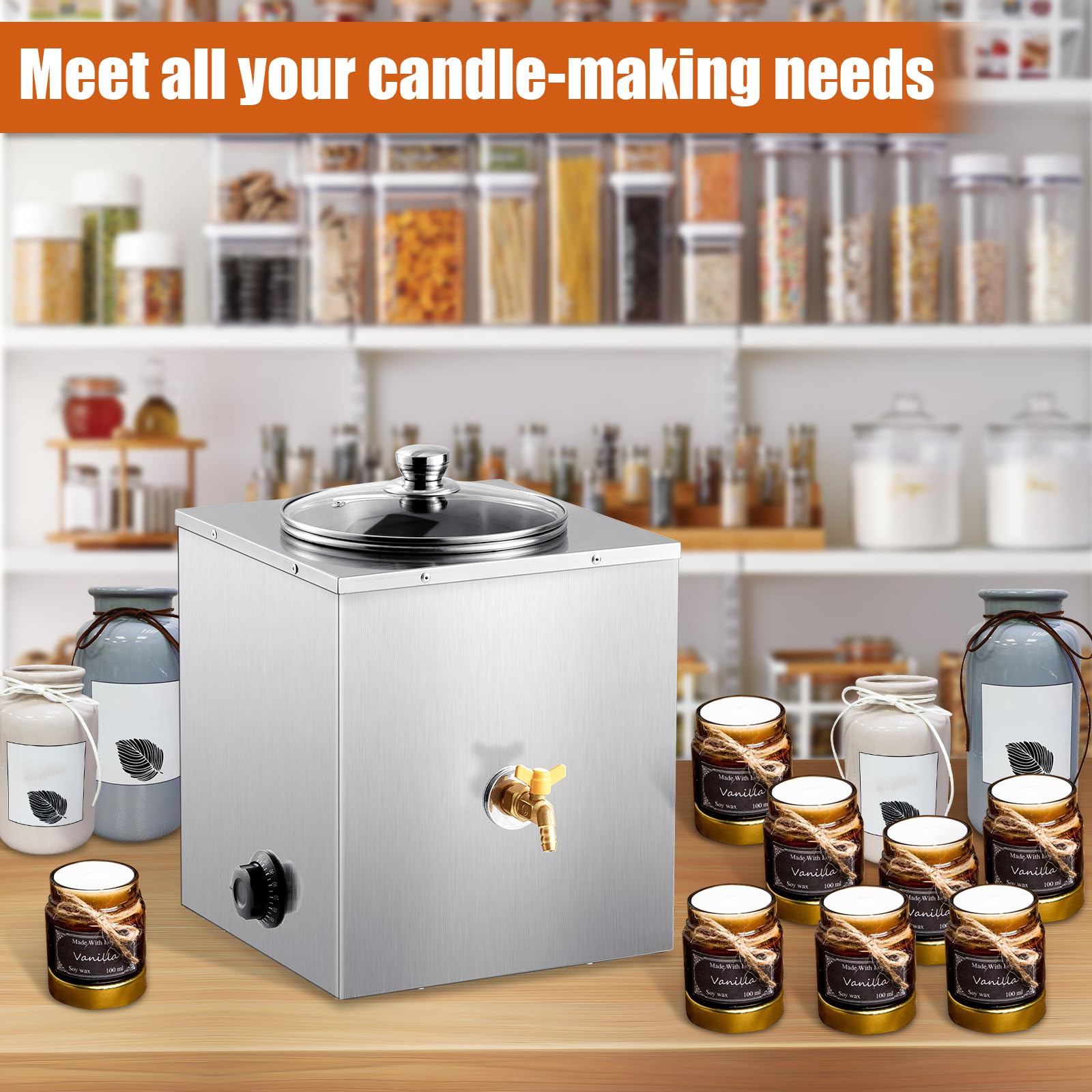 5.5 Qt Electric Wax Melter with Temp Control for Candle Making - GARVEE