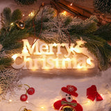 Garvee Lighted Merry Christmas LED Letter Sign,Christmas Hanging Lights for Christmas Tree Wreath Wall Fence Window Fireplace Mantel Front Door Home Holiday Party Decoration Indoor Lights Warm White - Warm White