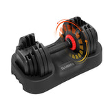 Garvee Adjustable Dumbbell Set 56LBS, Fast Adjust, Anti-Slip Handle, Home Gym Strength Training, Black