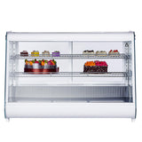 Garvee Refrigerated Display Case 6.5 Cu.Ft. Countertop Pastry Display Case Commercial Display Refrigerator w/LED display Air-cooling Automatic Defrost Rear Sliding Door - White