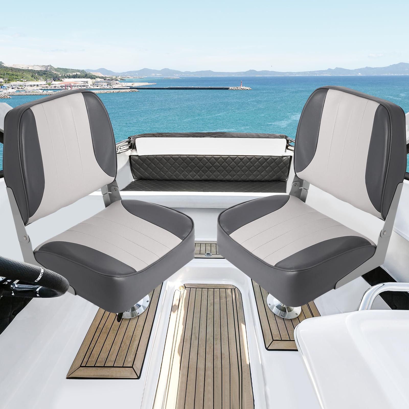 Garvee 2 Pack Boat Seats Low Back With Stainless Steel Screws For Sigh