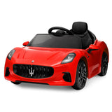 Garvee Ride - P Series: 12V Battery Powered Motorized Car for Kids with Remote Control, Spring Suspension, Double Doors, Bright Lights, 4 Wheel Electric Vehicle, Red - Red